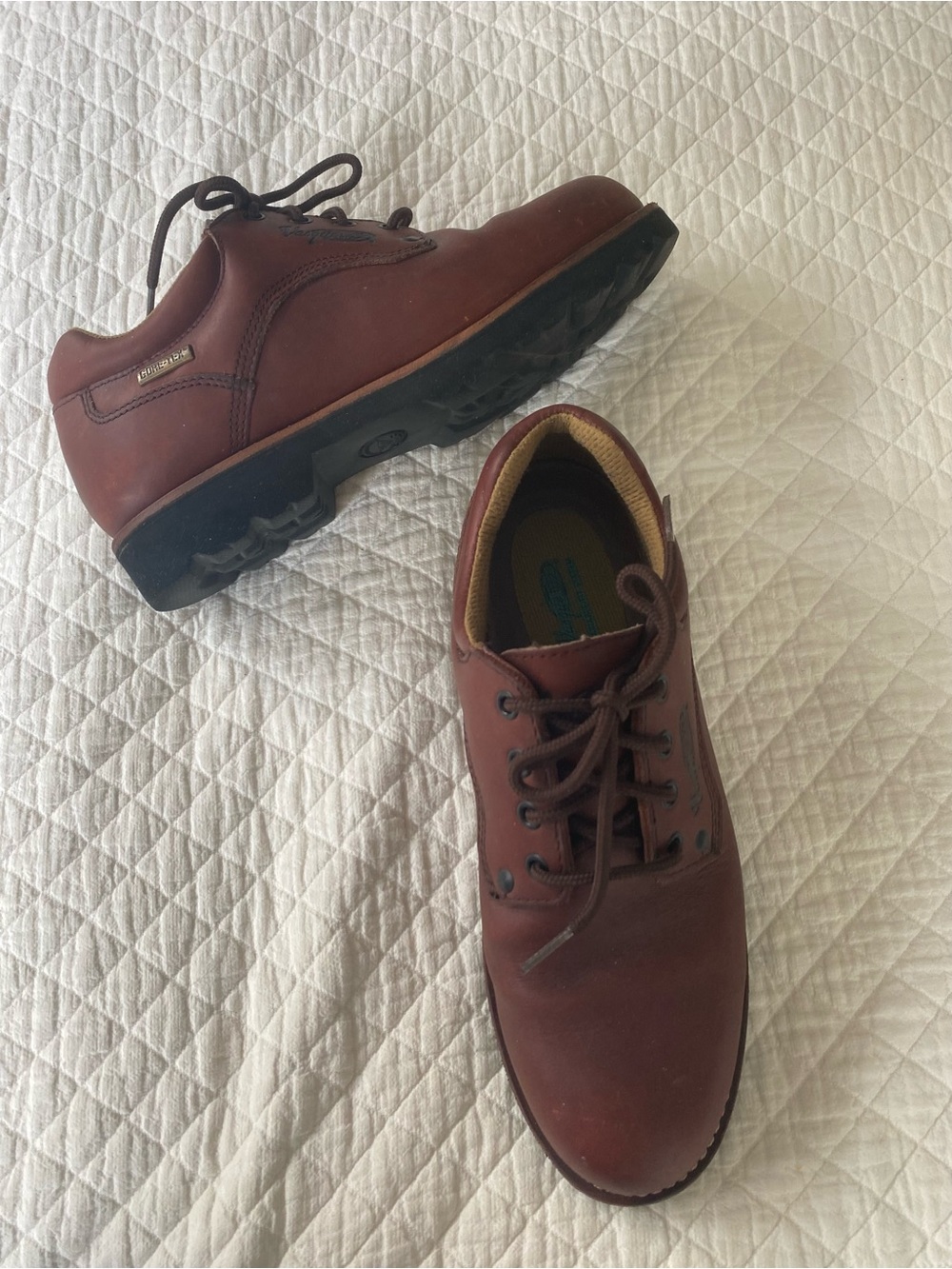 Vintage Vasque 7878 Leather Hiking Oxford Shoes Gore-Tex Skywalk Soles Men’s 9